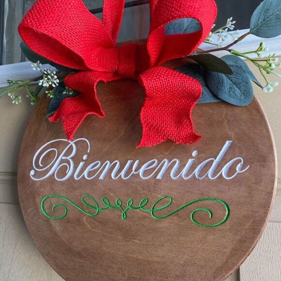 Custom Welcome Wood Door Sign - Picture 2 of 16